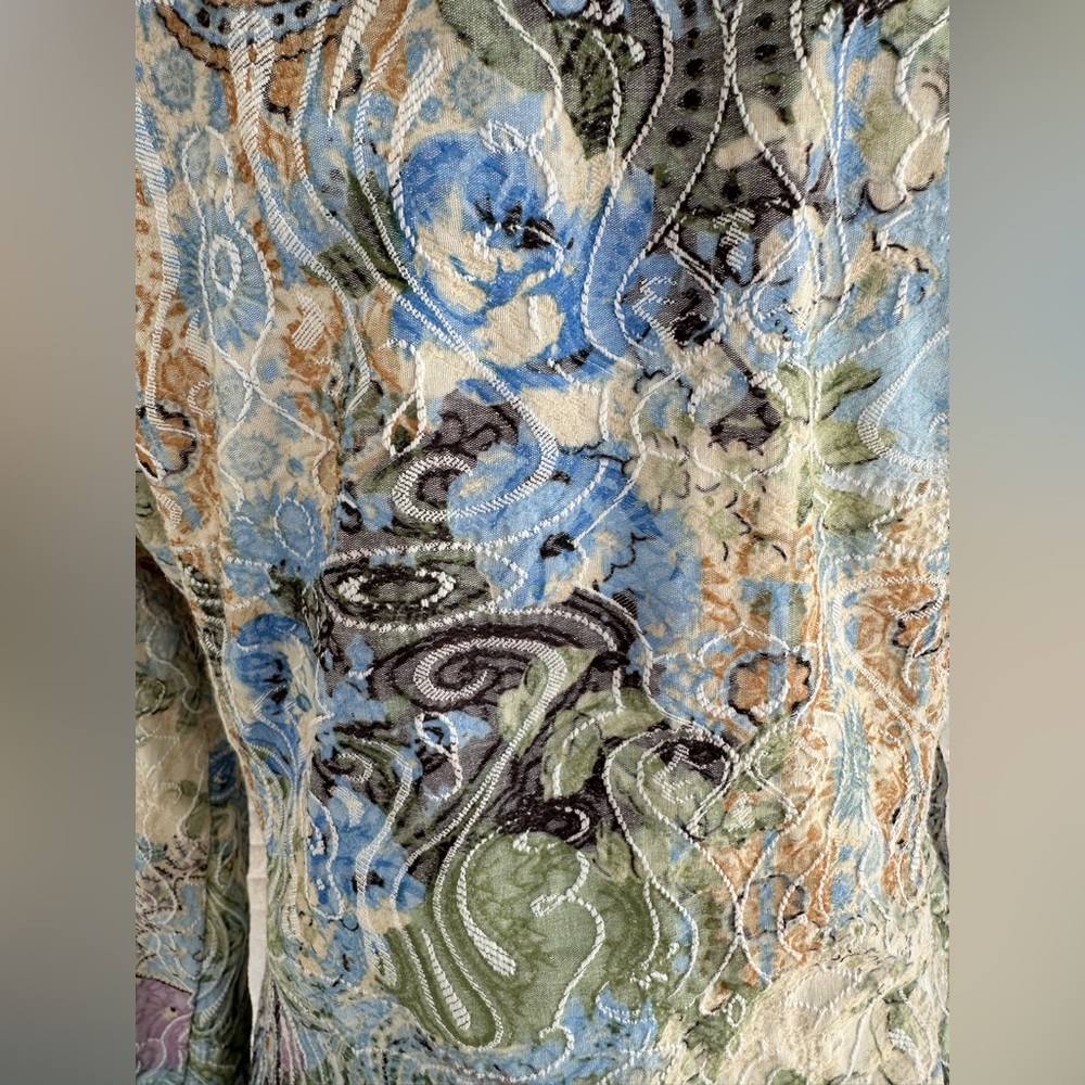 Analogy Multicolor Paisley Button-Up Jacket Size M - Picture 7 of 15
